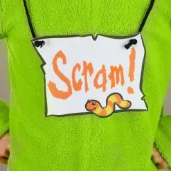 Savvy Garments Adult Oscar The Grouch Costume Jumpsuit -SCREAM COSTUMES shop adult oscar the grouch costume alt 5
