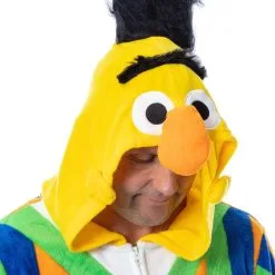MJC International Sesame Street Bert Union Suit For Adults -SCREAM COSTUMES shop adult sesame street bert union suit alt 2