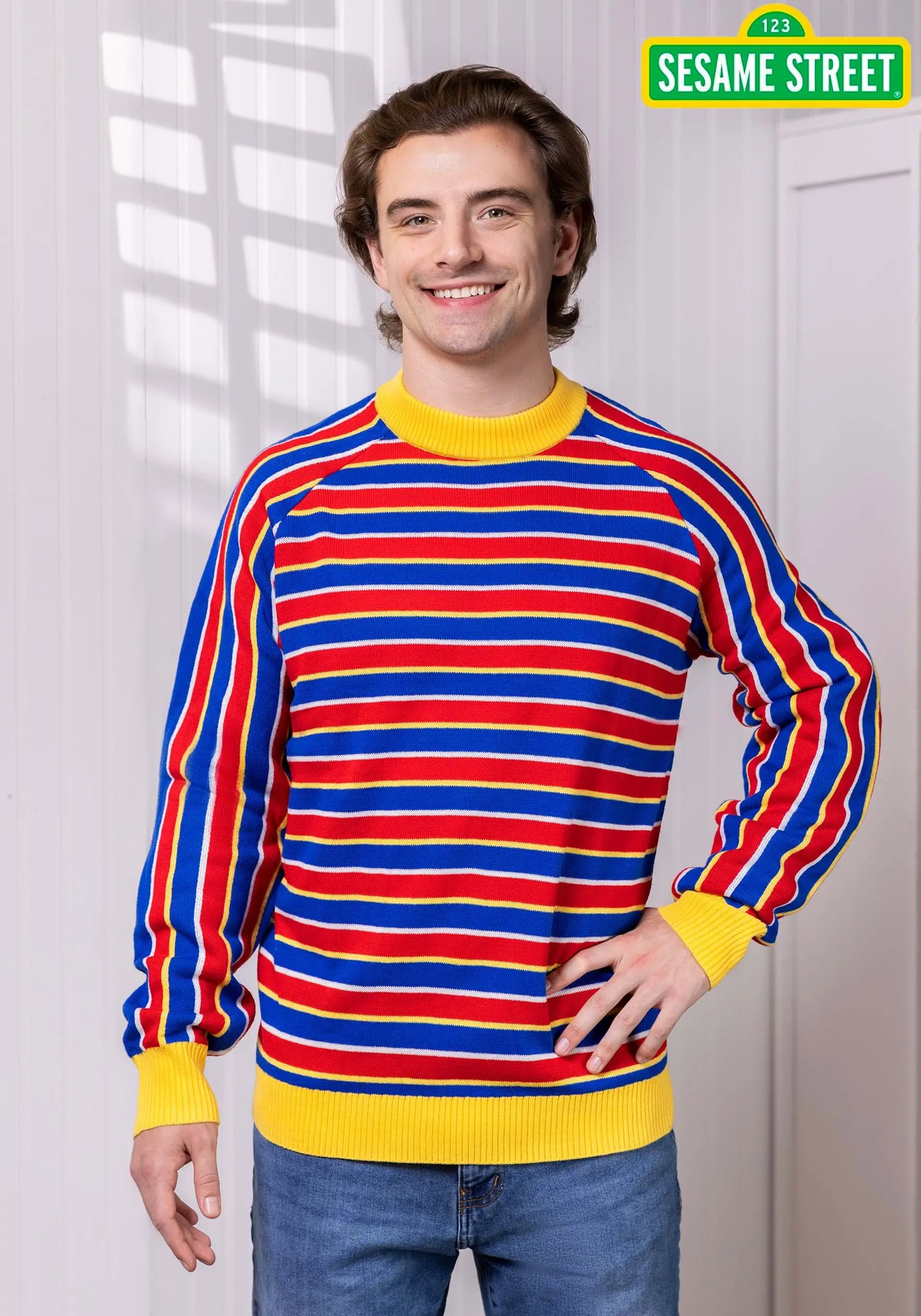 BigWan Apparel Co. Sesame Street Ernie Cosplay Adult Knit Sweater 3 BigWan Apparel Co. Sesame Street Ernie Cosplay Adult Knit Sweater