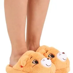 Shenzen Amilla Adult's Tenderheart Care Bear Slippers -SCREAM COSTUMES shop adults tenderheart care bear slippers alt 3