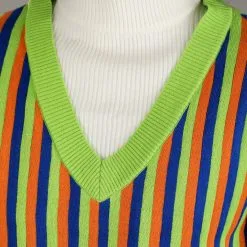 BigWan Apparel Co. Sesame Street Bert Cosplay Knit Sweater For Adults -SCREAM COSTUMES shop bert cosplay knit sweater adult alt 3