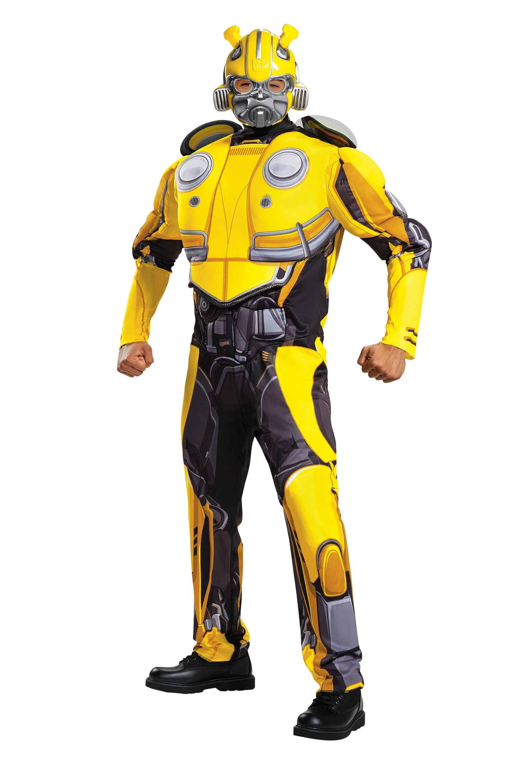 Disguise Bumblebee Movie Adult Bumblebee Muscle Costume 3 Disguise Bumblebee Movie Adult Bumblebee Muscle Costume