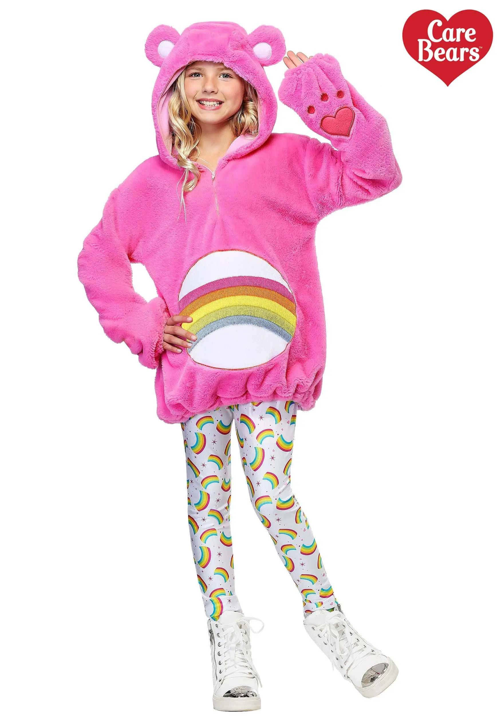 Fun Costumes Care Bears Deluxe Cheer Bear Tween Hoodie Costume 3 Fun Costumes Care Bears Deluxe Cheer Bear Tween Hoodie Costume