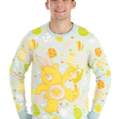 BigWan Apparel Co. Care Bears Easter Egg Hunt Ugly Sweater For Adults -SCREAM COSTUMES shop care bears easter egg hunt ugly sweater alt 4