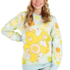 BigWan Apparel Co. Care Bears Easter Egg Hunt Ugly Sweater For Adults -SCREAM COSTUMES shop care bears easter egg hunt ugly sweater alt 5