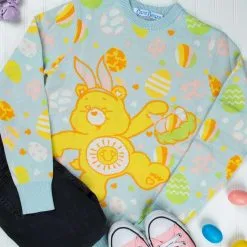 BigWan Apparel Co. Care Bears Easter Egg Hunt Ugly Sweater For Adults -SCREAM COSTUMES shop care bears easter egg hunt ugly sweater alt 6