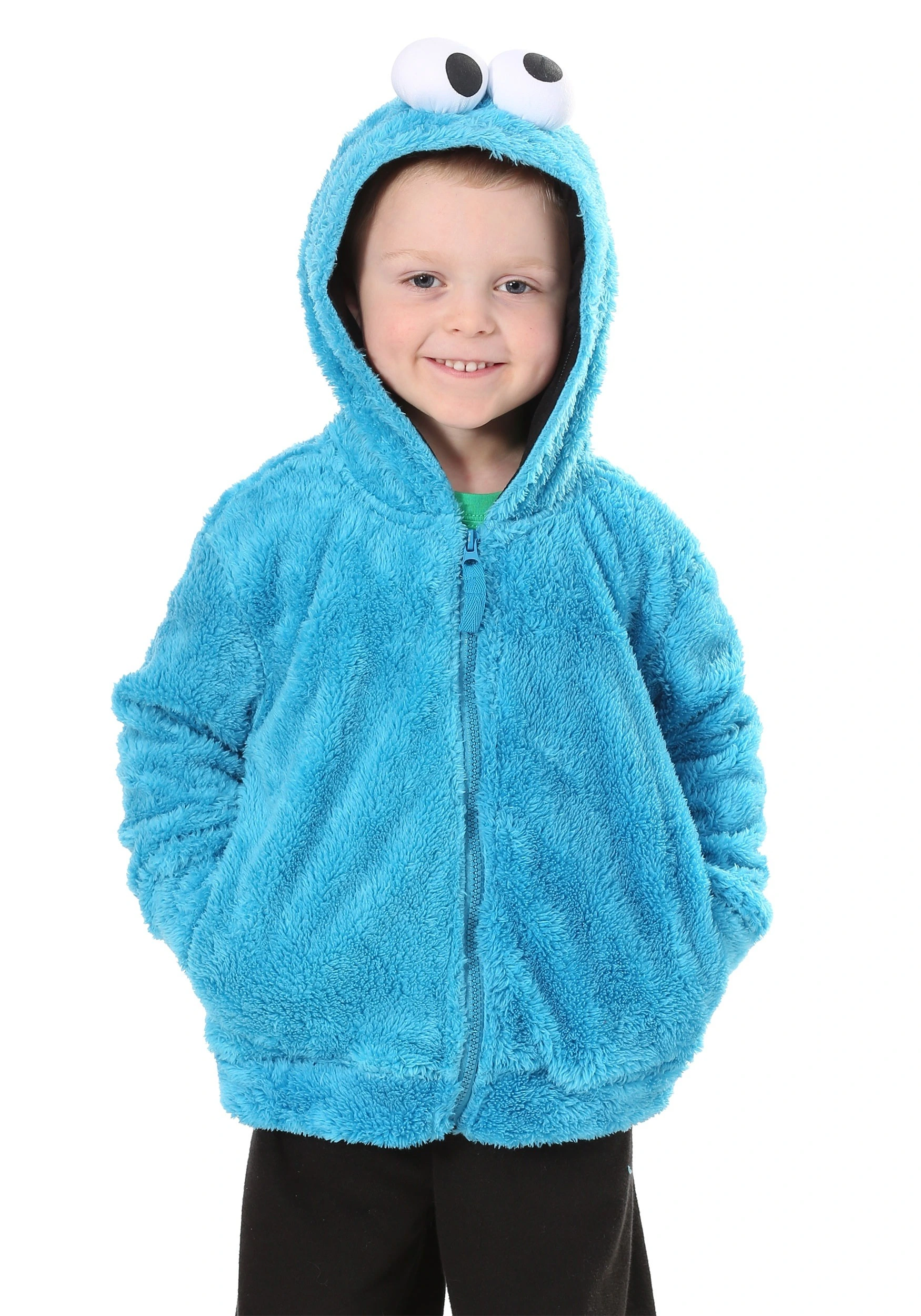 Freeze Cookie Monster Sesame Street Faux Fur Unisex Hoodie Costume 3 Freeze Cookie Monster Sesame Street Faux Fur Unisex Hoodie Costume