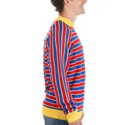 BigWan Apparel Co. Sesame Street Ernie Cosplay Adult Knit Sweater 13 BigWan Apparel Co. Sesame Street Ernie Cosplay Adult Knit Sweater -SCREAM COSTUMES shop ernie cosplay knit sweater adult alt 5