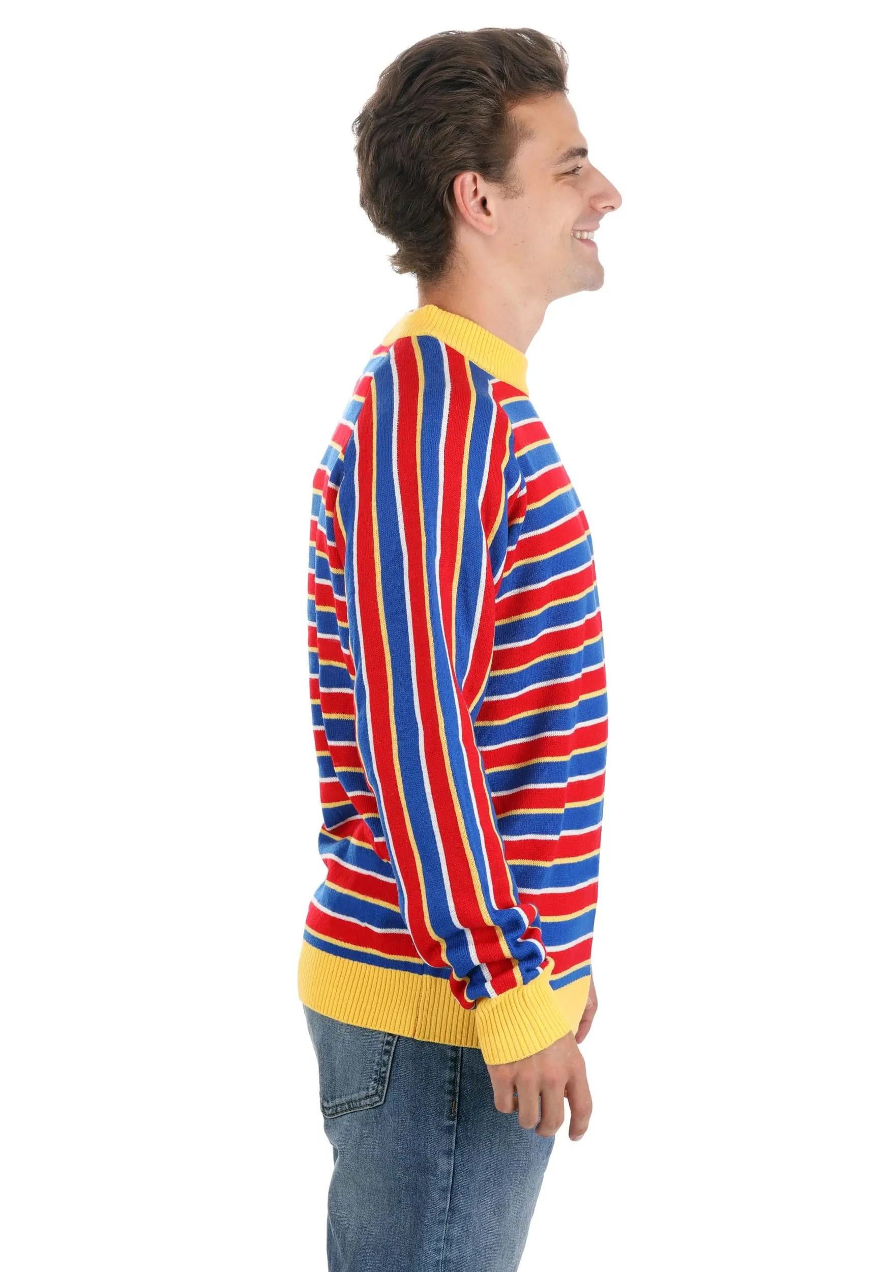BigWan Apparel Co. Sesame Street Ernie Cosplay Adult Knit Sweater 8 BigWan Apparel Co. Sesame Street Ernie Cosplay Adult Knit Sweater - Image 6