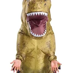 Disguise Jurassic World Inflatable T-Rex Costume For Adults -SCREAM COSTUMES shop jurassic world adult inflatable t rex costume alt 2