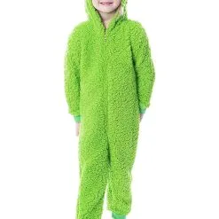 MJC International Sesame Street Oscar The Grouch Toddler Union Suit -SCREAM COSTUMES shop oscar the grouch union suit for toddlers alt 2