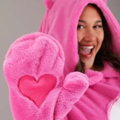 Fun Costumes Care Bears Deluxe Cheer Bear Plus Size Costume -SCREAM COSTUMES shop plus size care bears deluxe cheer bear costume alt 4