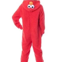 MJC International Adult Sesame Street Elmo Sherpa Union Suit -SCREAM COSTUMES shop sesame street adult elmo sherpa union suit alt 2