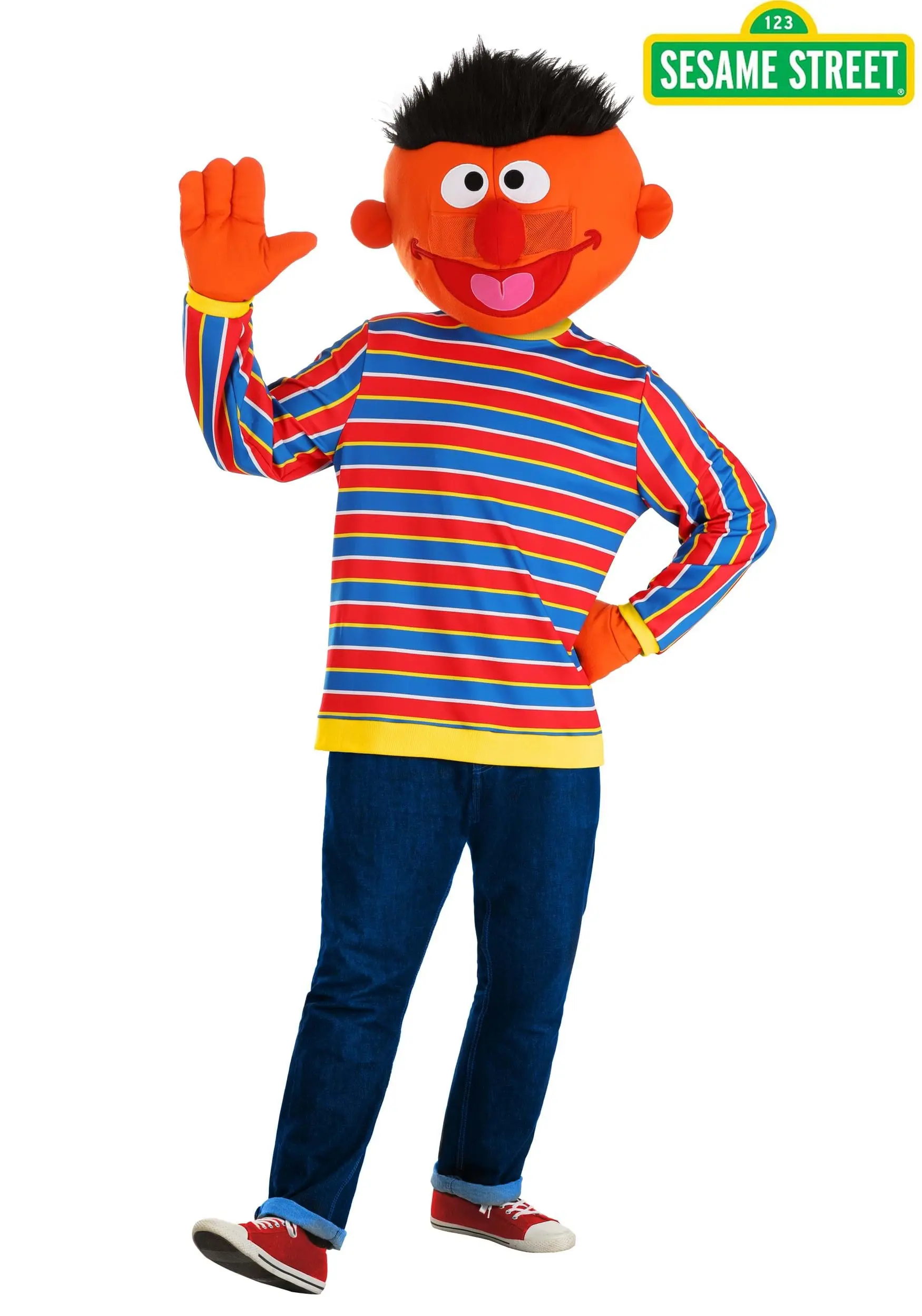 Fun Costumes Sesame Street Ernie Mascot Costume For Men 3 Fun Costumes Sesame Street Ernie Mascot Costume For Men