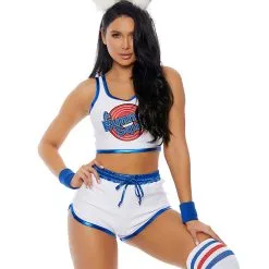 Forplay Sexy Bunny Squad Costume For Women -SCREAM COSTUMES shop womens sexy bunny squad costume alt 1